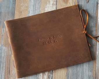 Hochzeitsgästebuch, Hochzeits-Anmeldebuch, personalisiertes Leder-Gästebuch Perfekt für Hochzeit, Photobooth, Fotoalbum, Hochzeitsalbum