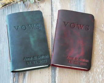 Personalized Vow books， perfect for your wedding， Leather Vows Book， His and Her Vows Books