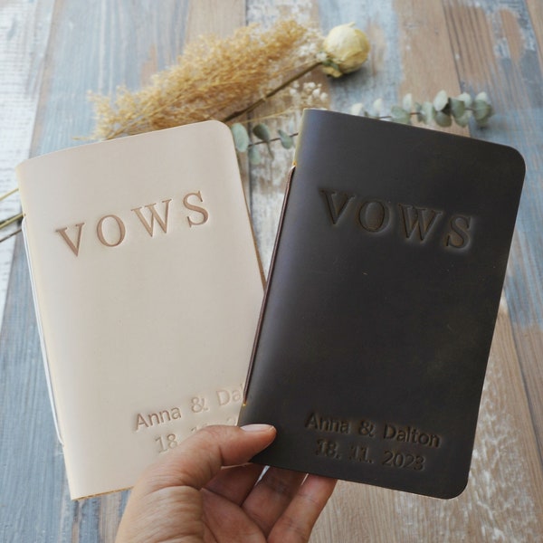 Personalized Vow books perfect for your wedding Leather Vows Book His and Her Vows Books