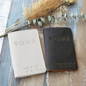 Wedding Vow Books, Personalized Leather Vow Book, Customized Wedding Vows keepsake