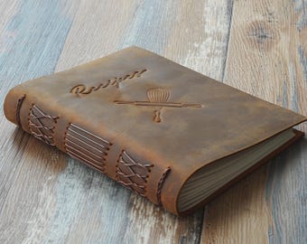 Leather recipe book personalized cookbook blank recipe book, recipe book to write in your own recipes, gift for him/her, mothers day gifts
