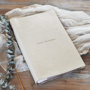 Personalized Photo Album for 100, 200 or 300 4x6 Photos. Album with Slip-in Sleeves. Custom Leather Wedding Photo Album for 10x15 cm Photos