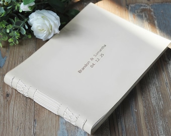 Handgefertigtes Hochzeitsgästebuch aus Leder, Gästebuch für Verlobung, Fotoalbum zur Verlobung, Brautpartygeschenk