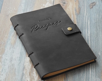 Personalized Recipe Book, Blank Family Cookbook to Write In Your Own Recipes, Personalized Cooking Notebook,  A6 / A5 / B5 /A4