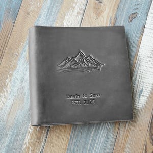 Custom Photo Album with sleeves for 4x6 Photos. Personalized Leather Photo Album. Slip-in Travel Photo Album,gift for couple, dad