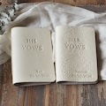 Genuine Leather Vow Books, Personalized Wedding Keepsake