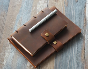Leather Journal Notebook, Genuine Leather Journals for Writing 90 Pages, Vintage Journal For Man and Women, Travel Journal