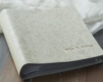 Custom wedding Photo Album, Genuine leather photo album for 4x6 photo, photo Album for 100/200/300 Photos, gift for mother, him, her