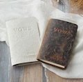 Boho Wedding Vow Books, Personalized Vow Booklets, Tooled floral Leather Vow Books, Luxury Vow Books, His Her Vow Books