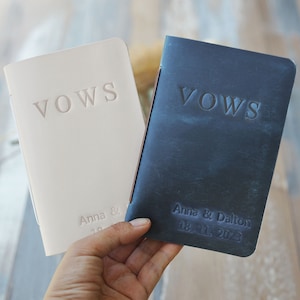 Personalized Leather Vow Book, Customized Wedding Vows keepsake，Wedding Vow Books,  Personalized Gift, Bride and Groom Vows