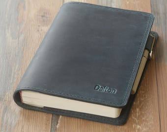 Personalized Genuine Leather Refillable Notebook - Professional Business Notebook for Office, College, Writing