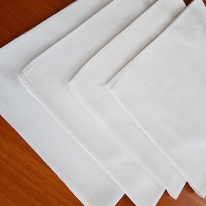 Set of 4 Vintage Cotton Dinner Napkins Table Decor