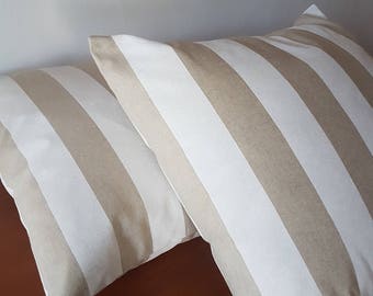 Linen Pillow Cover Striped Pillows Decorative Pillow Cover