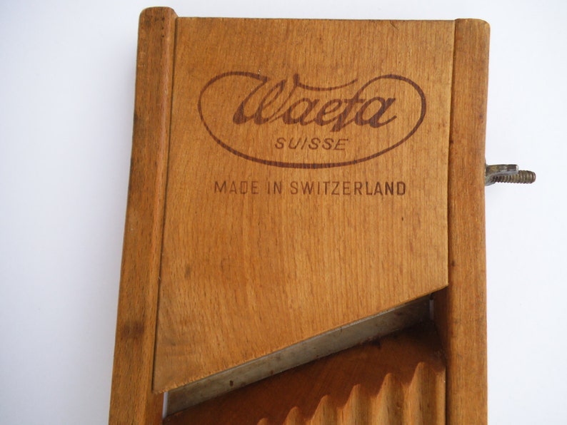 Rustic Wooden Mandolin Food Slicer. Waefa Suisse. Vegetable Etsy