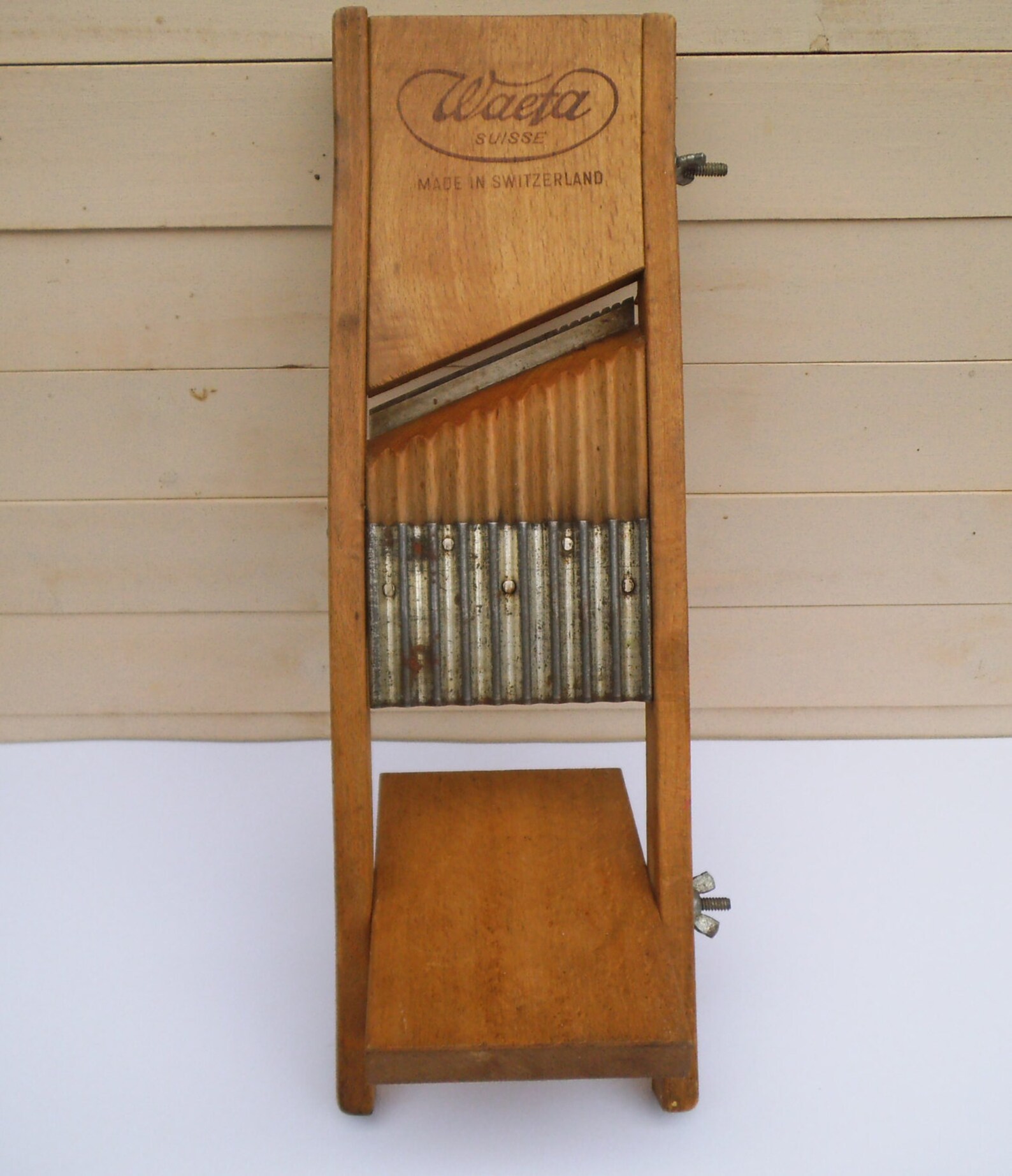 Rustic Wooden Mandolin Food Slicer. Waefa Suisse. Vegetable Etsy