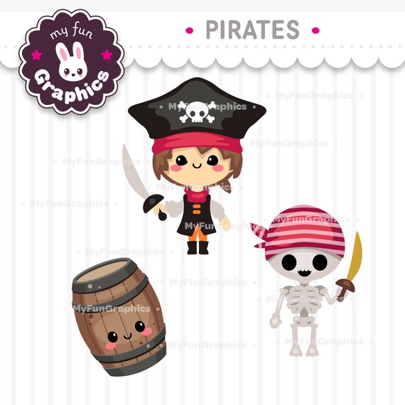 Pirates Kawaii Clip Art Cute Clipart