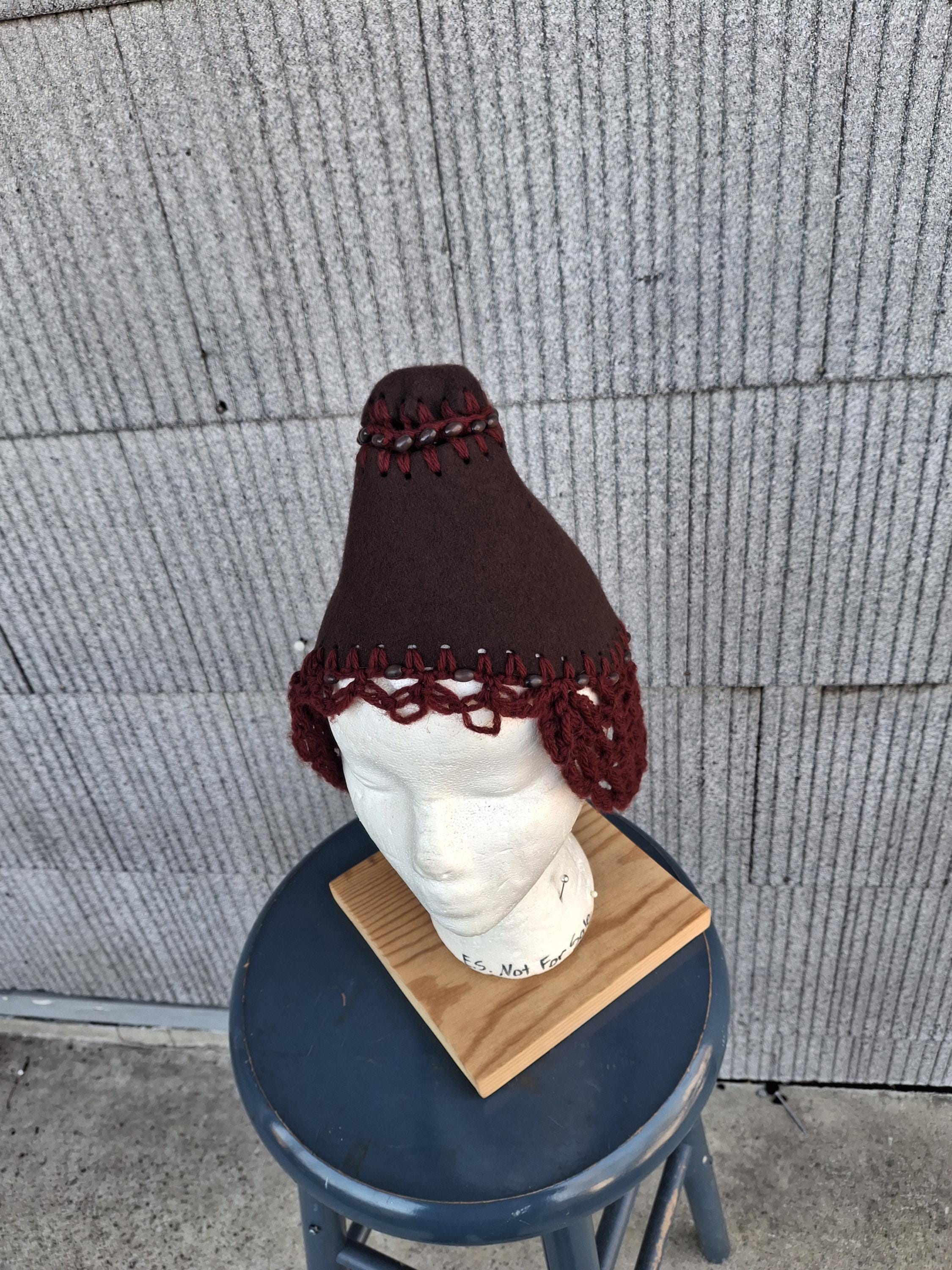 Maroon Felt Hat - Etsy
