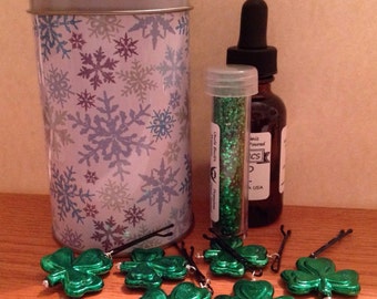 Glitter Beard Kit St Patrick's Day Irish Notre Dame with Baubles Set Glitter Beard Baubles for the Beard Baubles for the Beard Decembeard