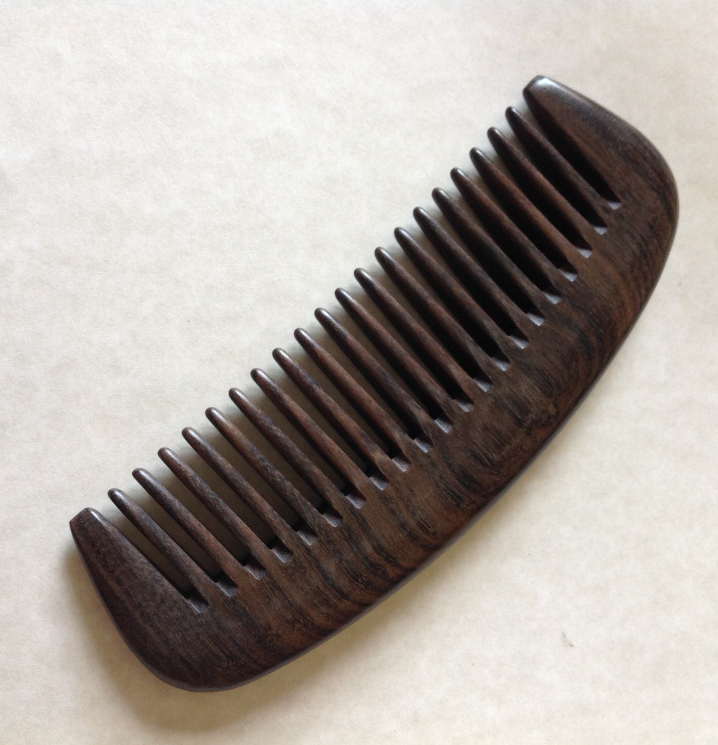 Organic Chacate Preto Wood Wide Tooth Beard Comb Hair Comb Therapeutic Exotic Wood Comb UB's