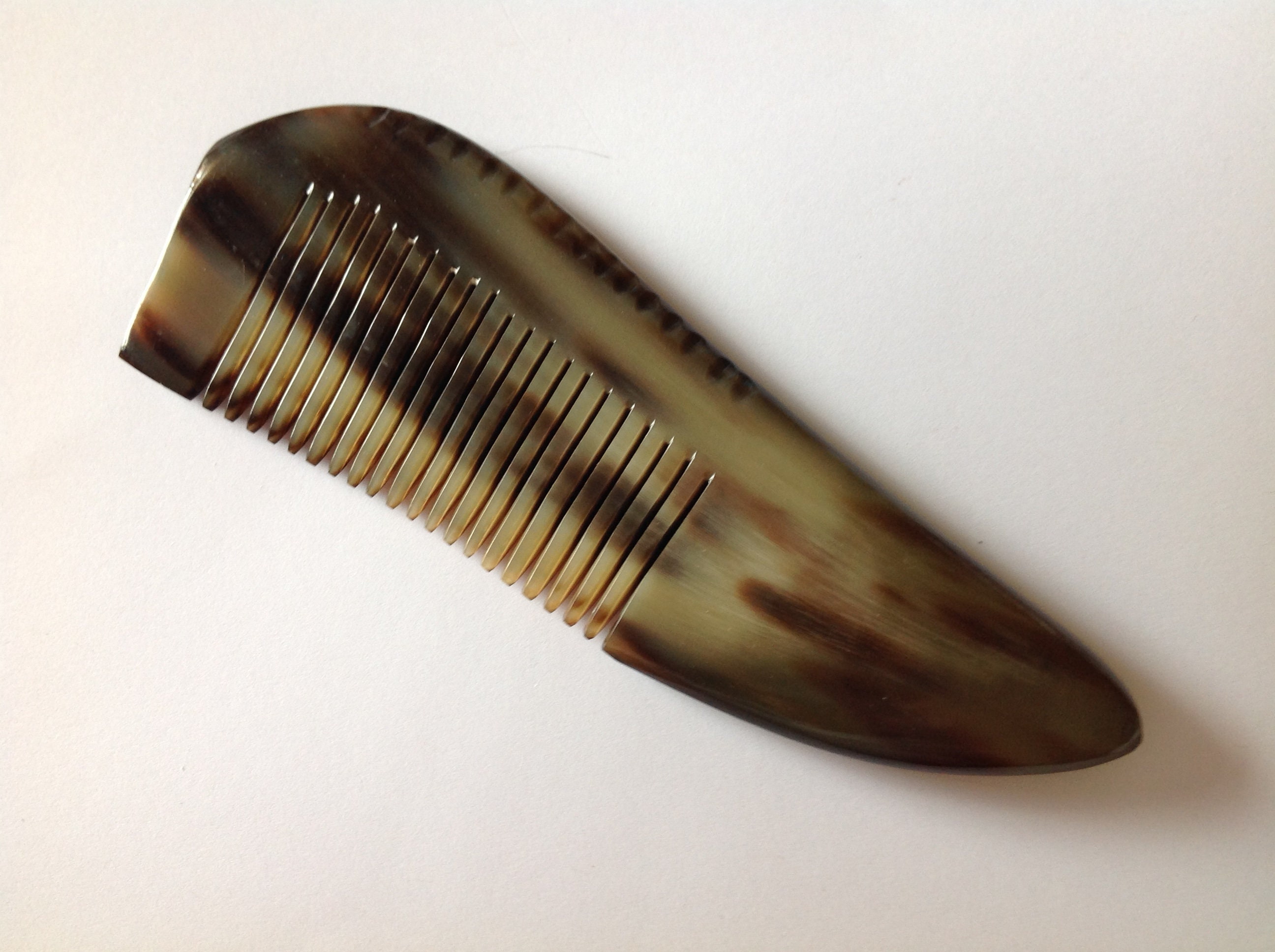 Organic Oxhorn Comb Fine Tooth X5F Beard Comb Hair Comb Unique Pattern