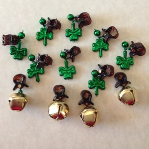 Besrd Bauble Ornaments St Patrick's Day Beard Art Baubles Shamrock Beard Ornaments Beard Bling Irish Beard Beard Bells