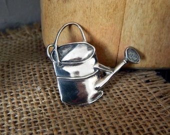 Vintage Sterling Silver Watering Can Pin
