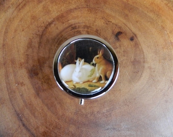 Rabbit Pill Box: Retro Bunny Ring/Trinket Stash Box