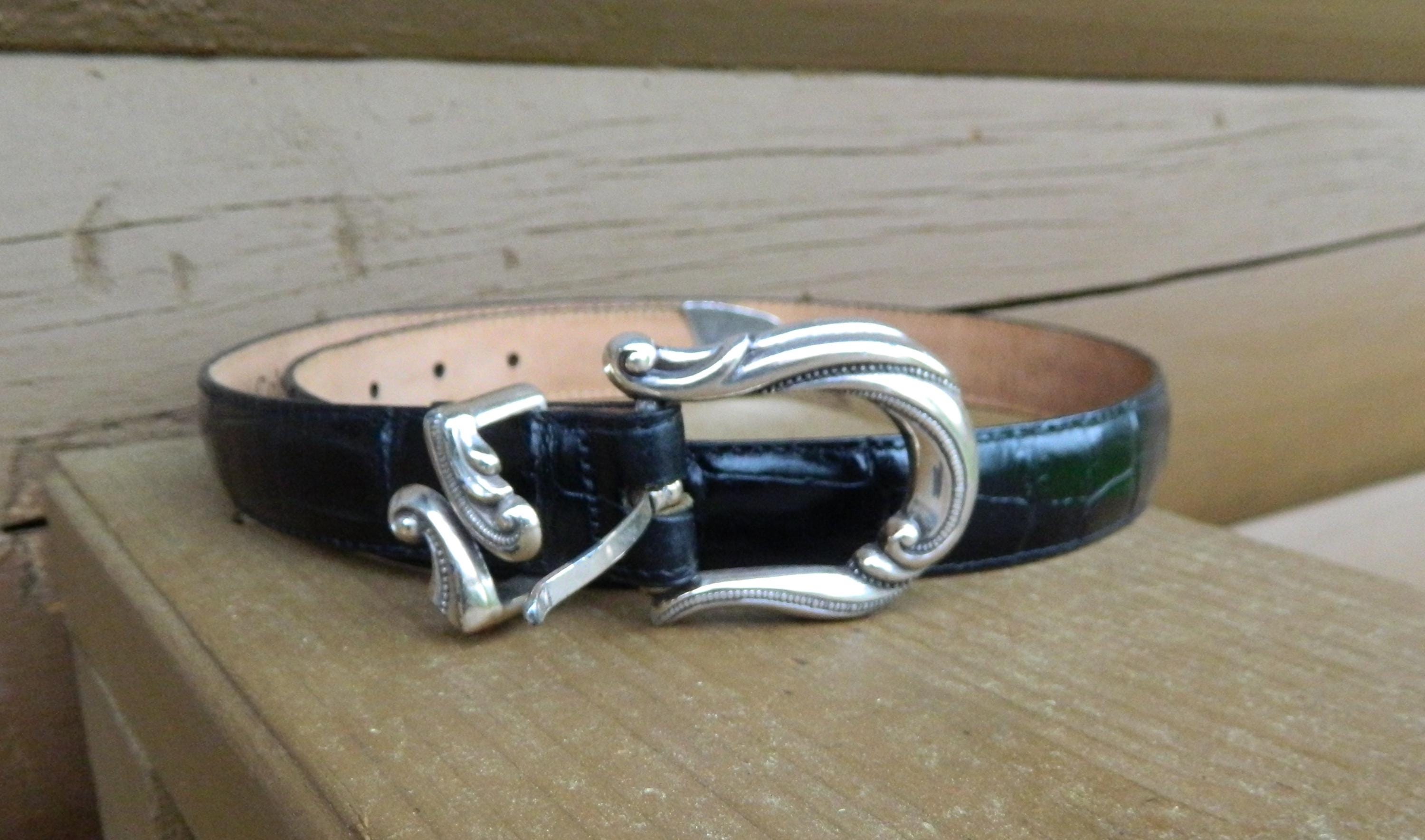 Vintage Coldwater Creek Black Leather Belt - Made in USA  display picture 1