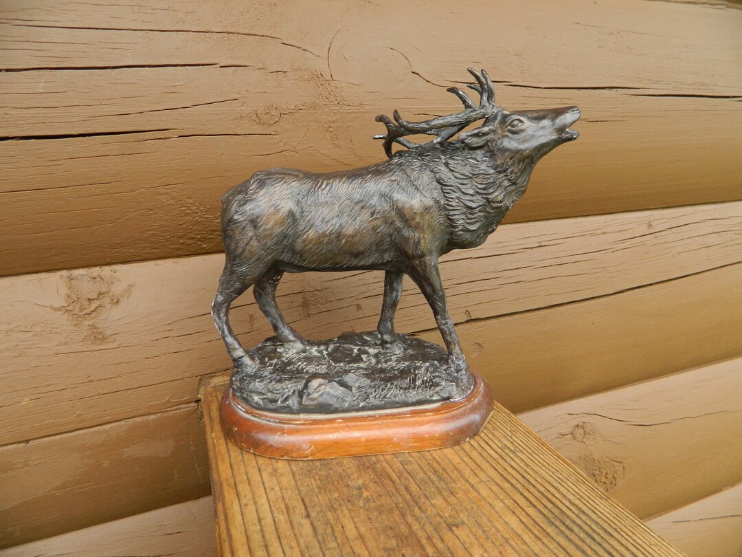 Vintage Elk Figurine by Cheasapeake Reproductions Made in Etsy