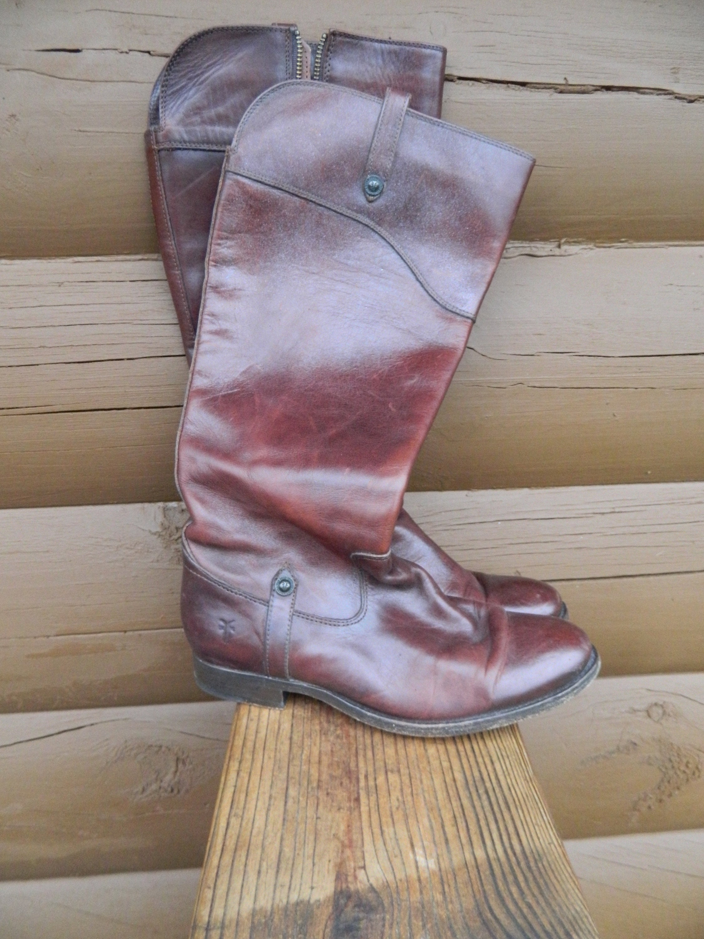 Frye melissa tab tall leather shop boot