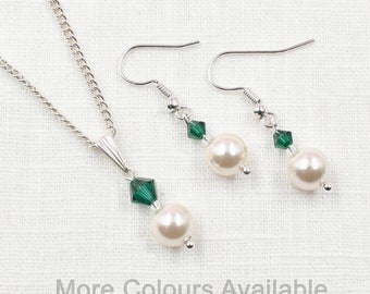 Bridesmaids Necklace and Earring Set With CRYSTALLIZED™ Swarovski Elements