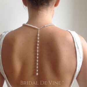 Classic Bridal Pearl Necklace with Backdrop High Quality Pearls