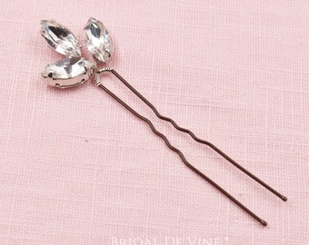 Silver Diamante  Bridal Hair Pin, Wedding Hair Pin, Crystal Pin, Wedding Hair Accessories