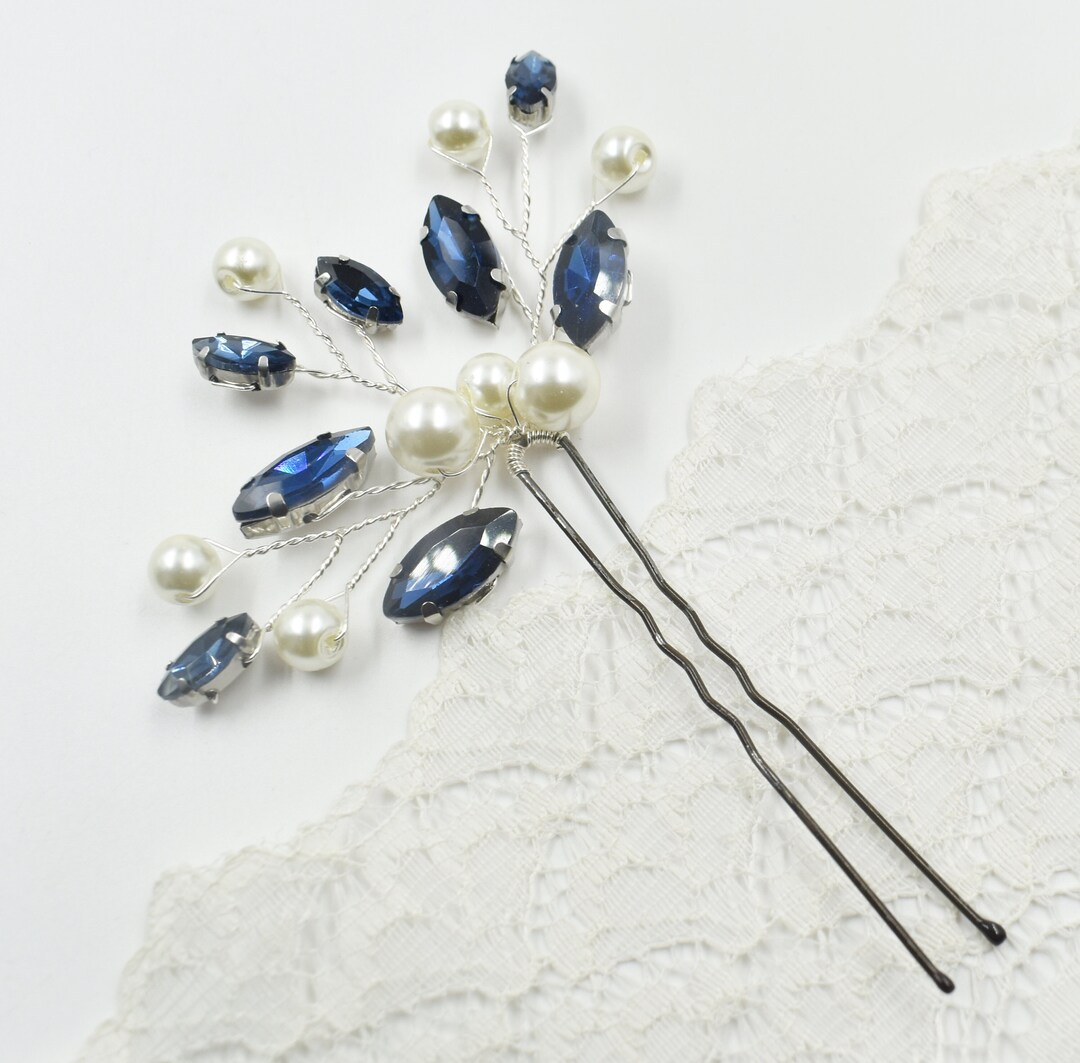 Rhinestone Pearl Hair Pin: Bridal Bridesmaid Hair Accessory - Etsy