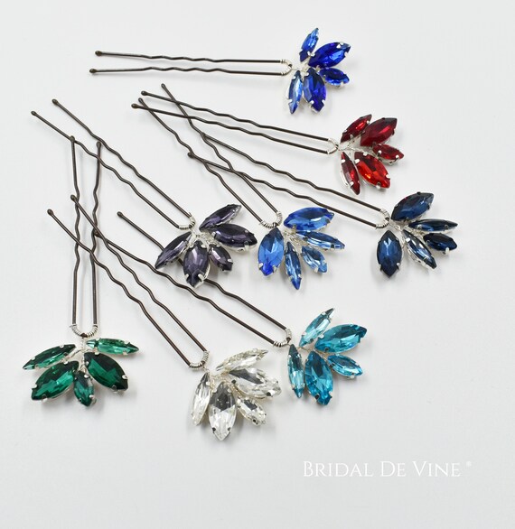 Rhinestone Hair Pin Hair Accessories Bridal Bridesmaids Etsy UK