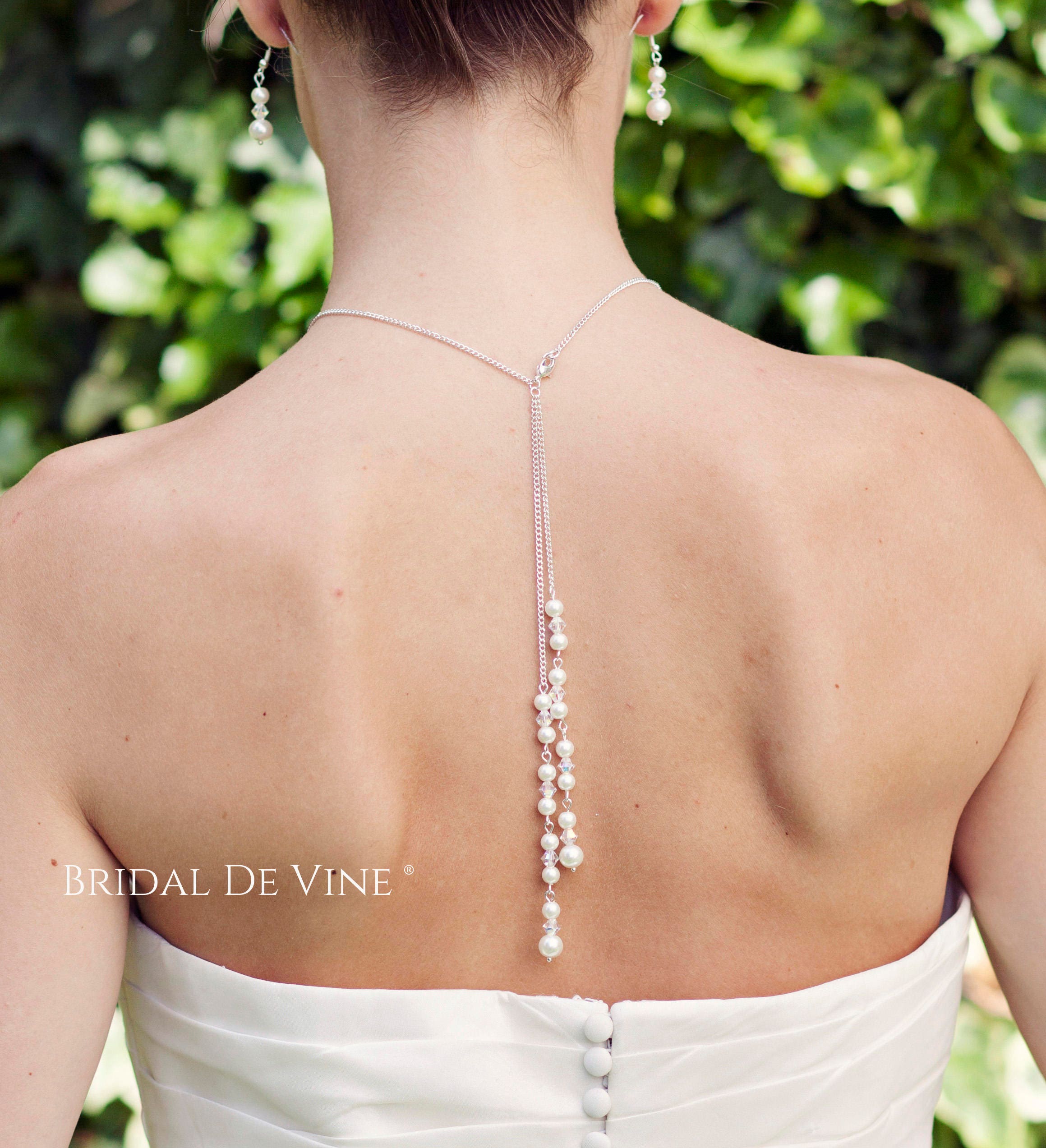 Two Strand Back Necklaces | Two Be Wed Jewelry