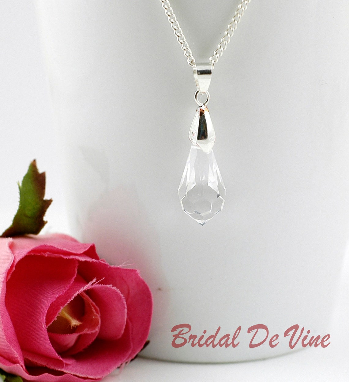 Bridal Backdrop Necklace Lariat Made With CRYSTALLIZED™ Etsy UK