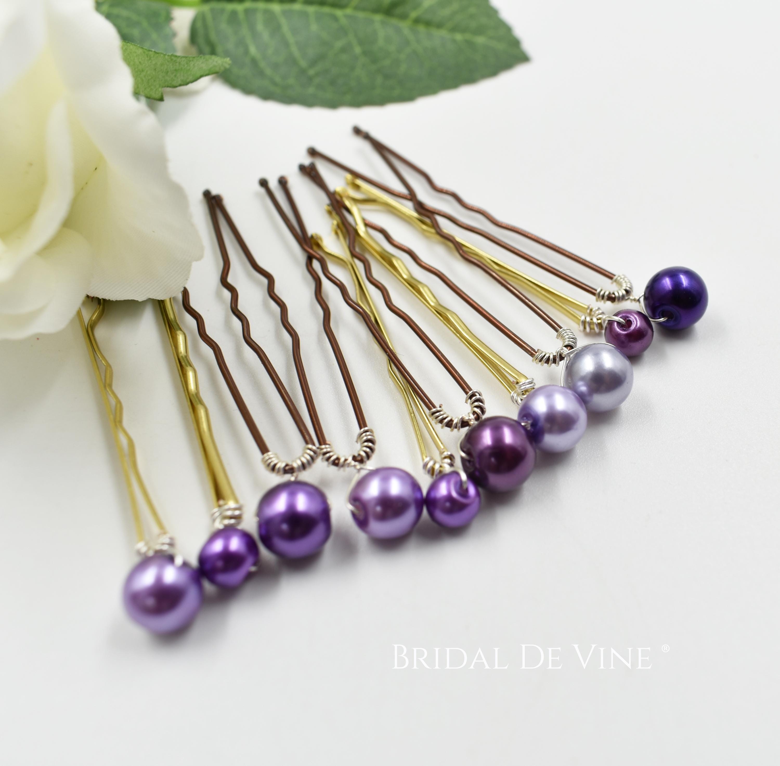 Lilac and Silver Hair Clip - Etsy