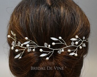 Bridal Freshwater Pearl Hair Vine, Hair Accessory, Hair Piece, Comb