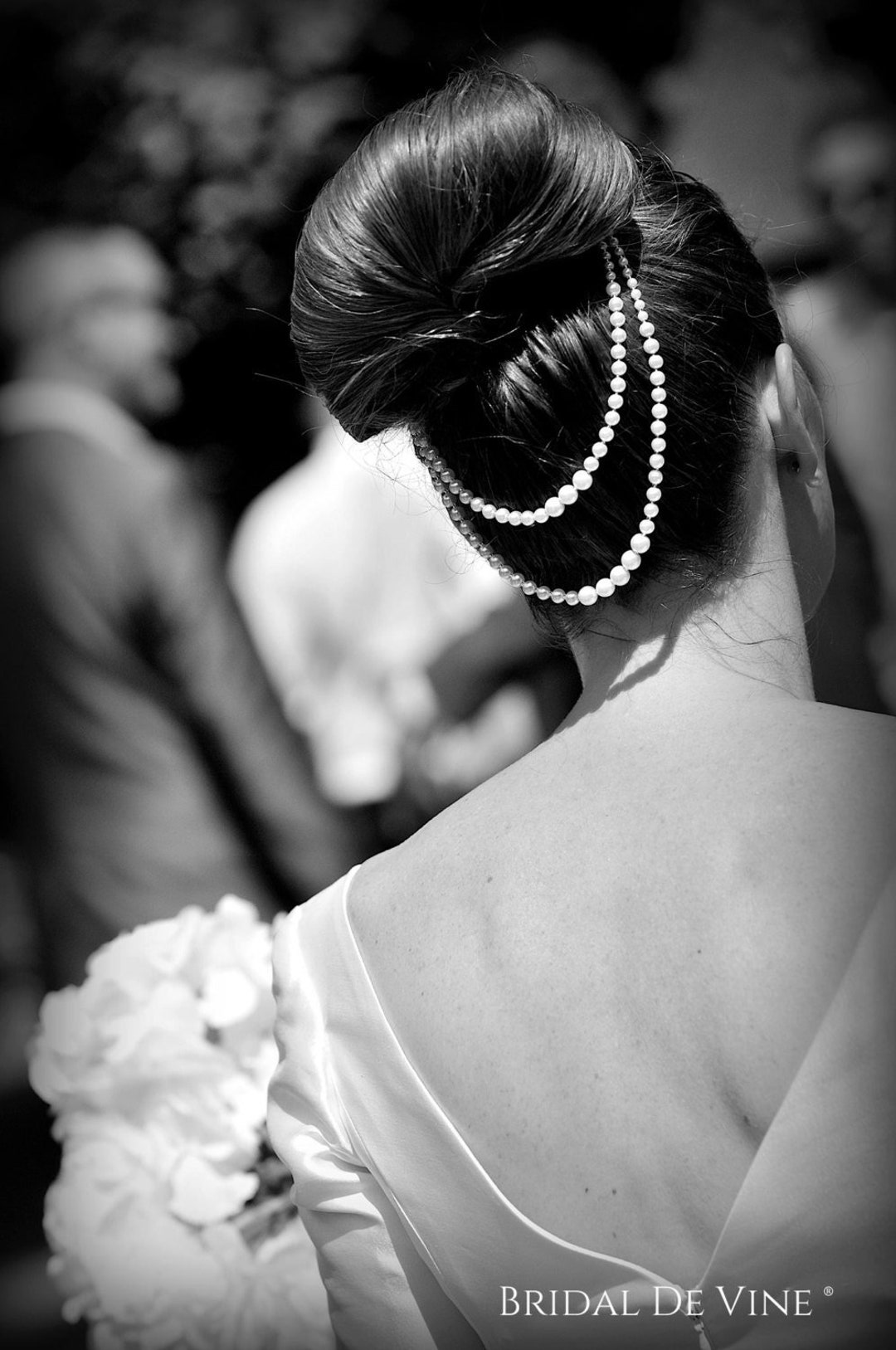 Bridal Hair Back Drape, Hair Swag, Hair Jewellery Double Comb Etsy