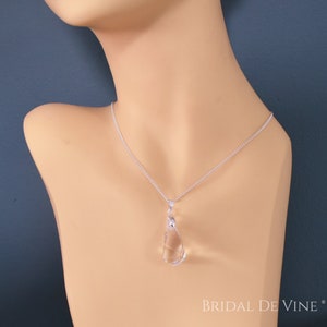 Bridal Backdrop Necklace Lariat Made with Quality Austrian Crystals, Wedding Jewellery, Back Jewellery image 8