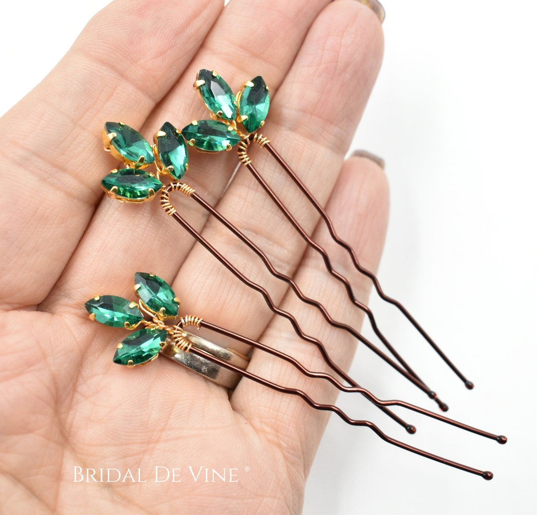 Bridal Rhinestone Sparkly Hair Pins Bridesmaids Accessories Etsy