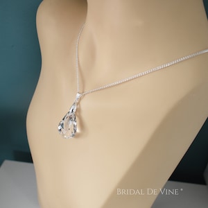 Bridal Backdrop Necklace Lariat Made with Quality Austrian Crystals, Wedding Jewellery, Back Jewellery image 9
