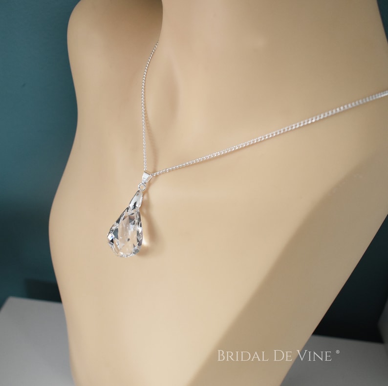 Bridal Backdrop Necklace Lariat Made with Quality Austrian Crystals, Wedding Jewellery, Back Jewellery image 9