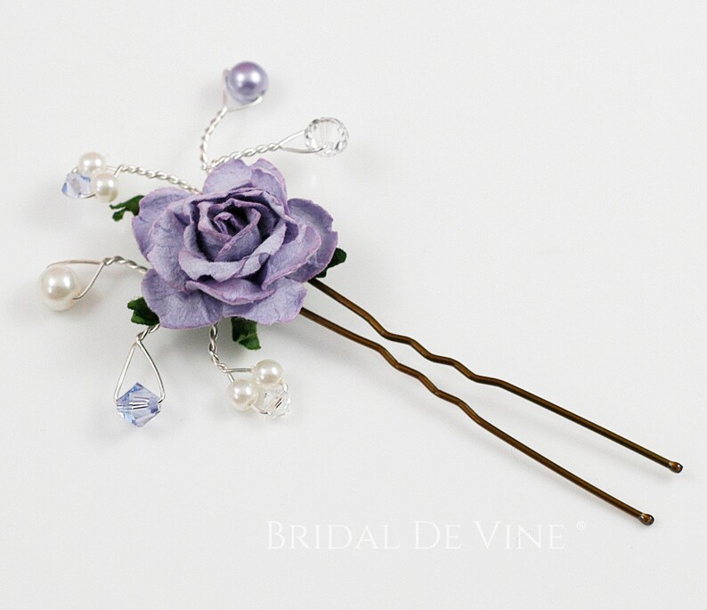 Pretty Bridal Bridesmaids Hair Pin Flower Hair Pin Etsy UK