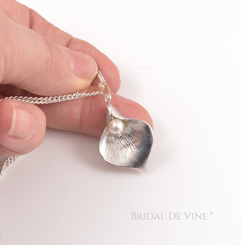 Calla Lily Necklace Calla Lilies Jewellery Bridal Wedding Etsy