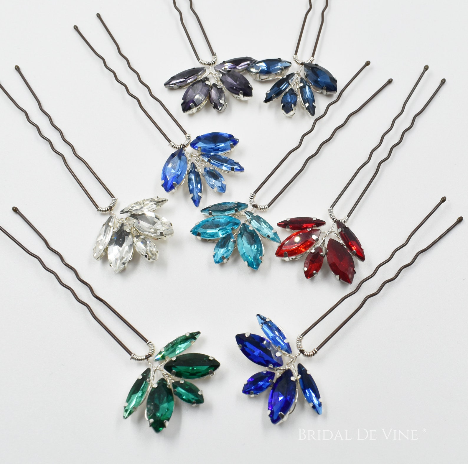 Rhinestone Hair Pin Hair Accessories Bridal Bridesmaids Etsy UK