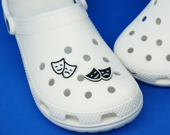 Theater Drama Mask Foam Clog Shoe Charm - 3d printed