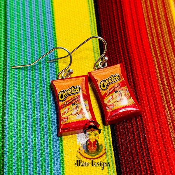 Flamin Hots Earrings, Hot Cheetos