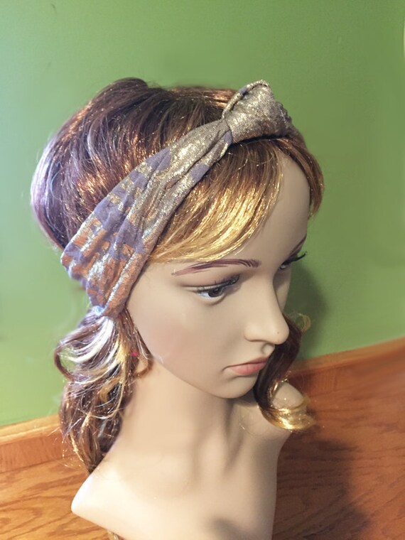 Gold Headband Knot Headband Retro Headband Trendy Headband Shimmering Headband Disco Headband Necklace Scarf Gatsby Headband Gift For Her